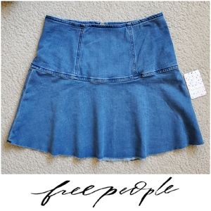 Free People Highlands Mini Denim Skirt - Size: 6